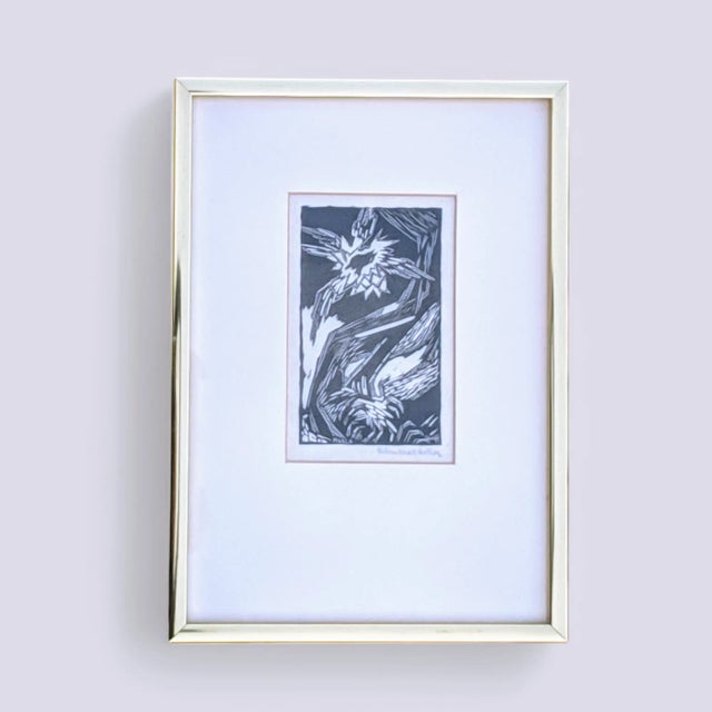 Early 20th Century Abstract "March" Linocut Signed by Helen West Heller For Sale In Charlotte - Image 6 of 10