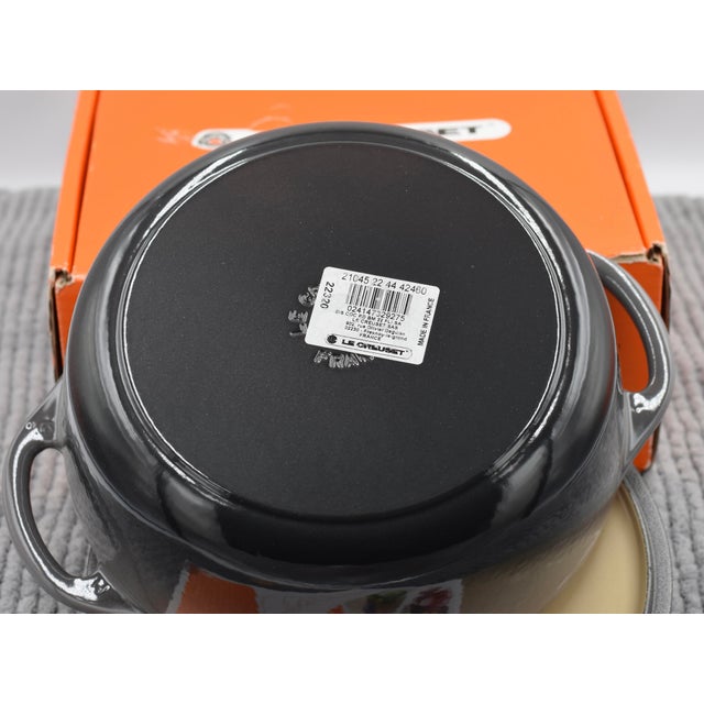 French Le Creuset Round Dutch Oven Enameled Cast Iron Cocotte For Sale - Image 9 of 9