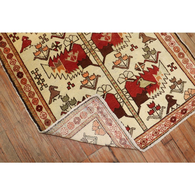 Mid-20th Century Persian Pictorial small square rug Measures: 3'' x 4'1'' circa 1940.
