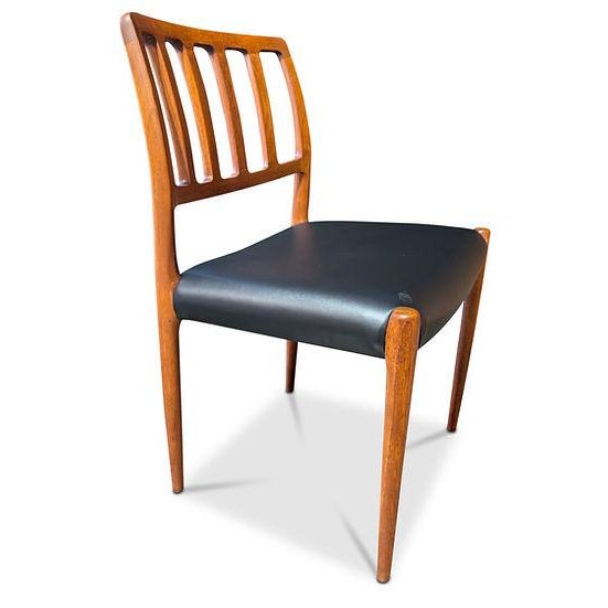 1950s Set of 4 Teak Chairs Attributed to N.O. Møller Model 83 - 102554b For Sale - Image 4 of 8