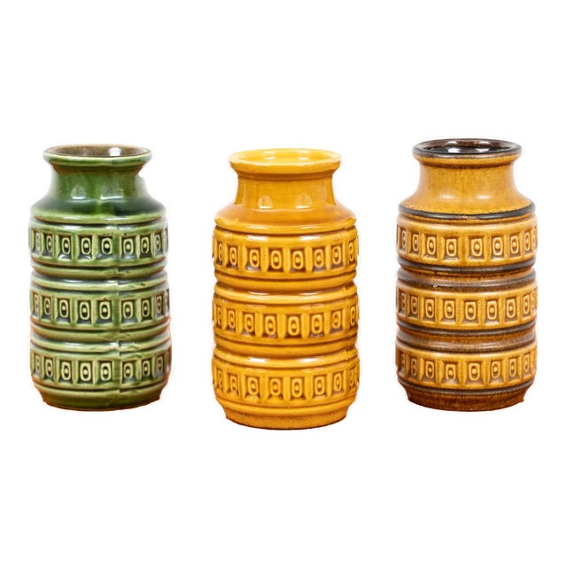 Vase Set by Scheurich, 1960s, Set of 3 For Sale