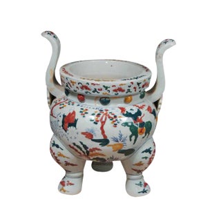 Japanese Arita Imari Koro Urn in Porcelain and Ceramic For Sale