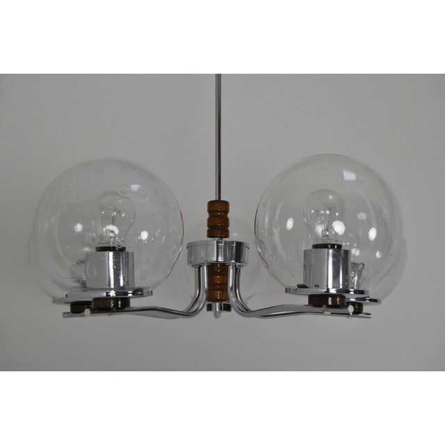 Mid-Century Chandelier, Czechoslovakia, 1960s For Sale - Image 3 of 17