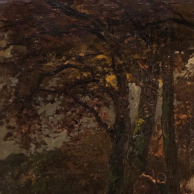 19th Century Belgian Landscape 'Autumn Village' by Victor De Buck (1855-1914) For Sale - Image 12 of 17