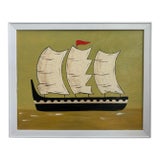 Contemporary Impressionist Style Seascape Painting on Canvas, Framed For Sale