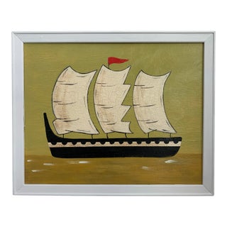 Contemporary Impressionist Style Seascape Painting on Canvas, Framed For Sale