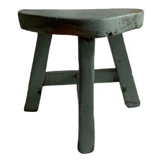 Rustic Painted Stool 19th Century For Sale