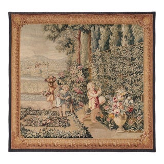 18th Century French “Spring” From Les Enfants Jardiniers Tapestry For Sale