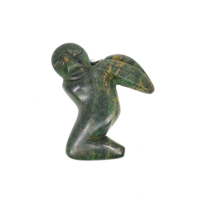 Early 20th Century Shona Stone Verdite Angel Figure Sculpture Mzimba Collection For Sale In Denver - Image 6 of 6