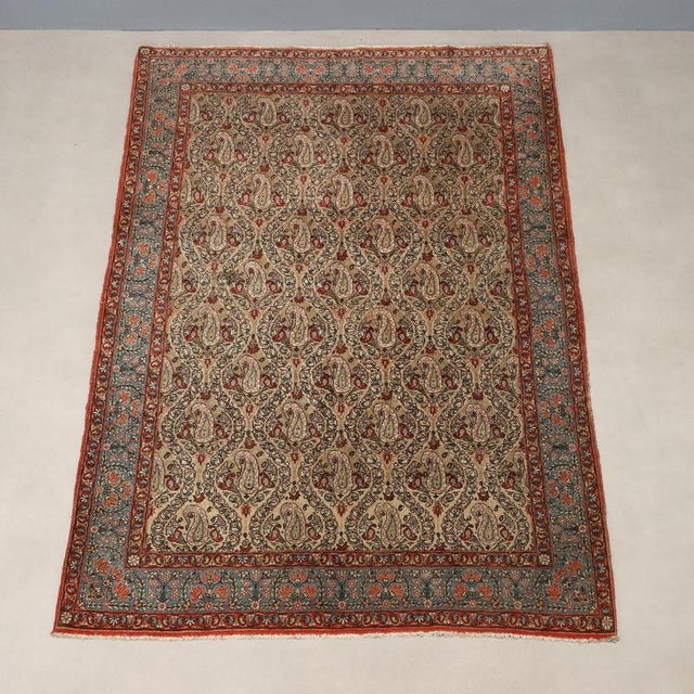 Middle Eastern Kum Rug in Cotton For Sale - Image 3 of 8