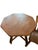 Farmhouse Early 20th Century Antique Solid Oak Wood Octagonal Shaped Dining Table With Three Chairs For Sale - Image 3 of 12