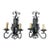 Arte De Mexico N. Hollywood Hand Wrought Iron Handmade Wall Light Sconces, Pair For Sale