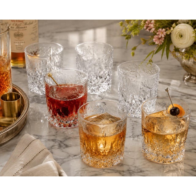 Glass Late 20th Century Rogaska Gallia Double Old Fashioneds S/6 For Sale - Image 7 of 7