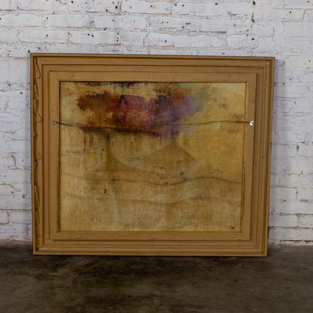 Mid to Late 20th Century Abstract Large Oil Painting or Wall Art Signed by Artist S. Khan Boon For Sale - Image 17 of 18