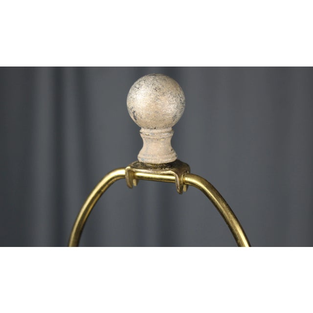 1990s Ceramic Fine Arts Lamps Co. Hand Painted Table Lamp For Sale - Image 6 of 13