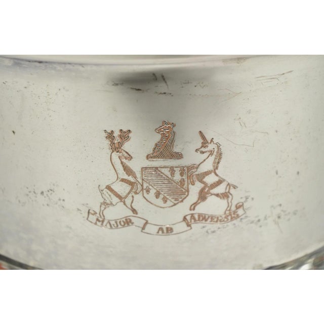 Vintage Fb Rogers English Regency Silver Plated Coat of Arms Covered Ice Bucket For Sale - Image 15 of 17