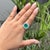 Contemporary Empire Style 4.1ct Big Emerald Diamond 14k White Gold Ring Size 4 For Sale - Image 9 of 18