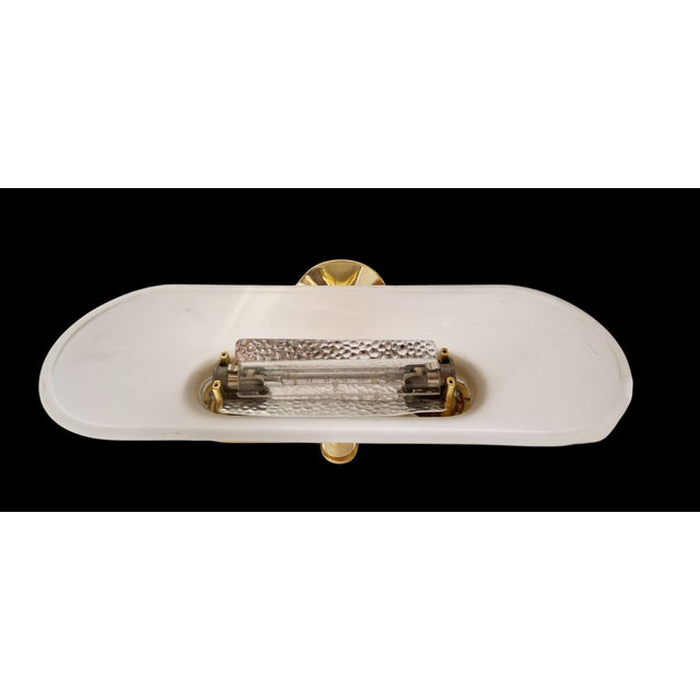 Jill Wall Sconce in Polished Brass and Opaline Glass from Arteluce, Italy, 1970s For Sale - Image 16 of 17