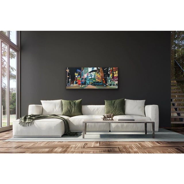 Angela Wakefield New York City Panoramic Street Scene with Limousine