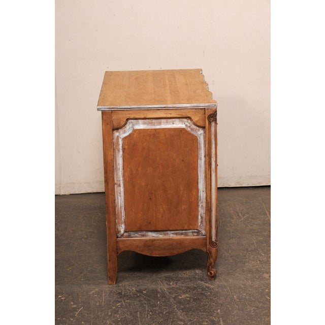 Vintage Serpentine Commode With Rococo Pulls For Sale - Image 9 of 11