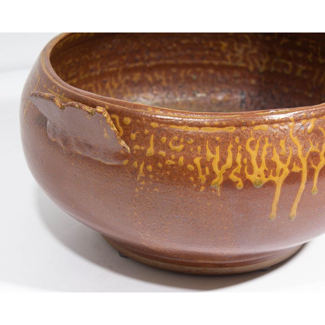 Studio Pottery Bowl With Handles For Sale In Indianapolis - Image 6 of 7