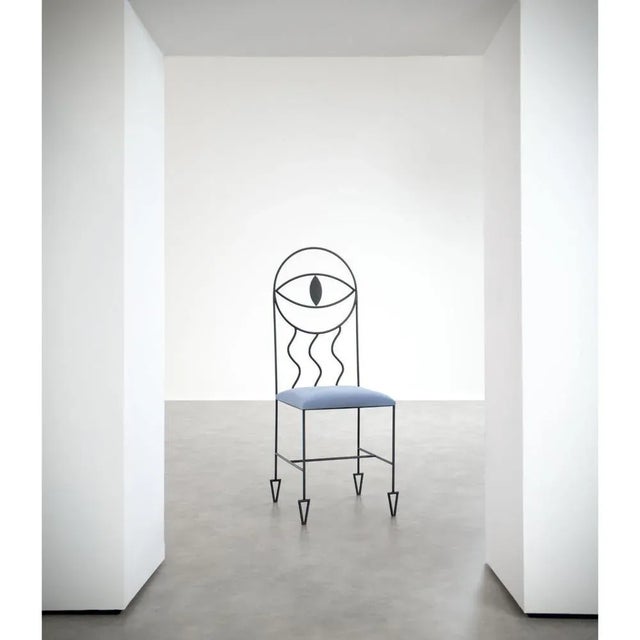 Blue Ciclope Chair with Cushion by Qvinto Studio For Sale - Image 8 of 12