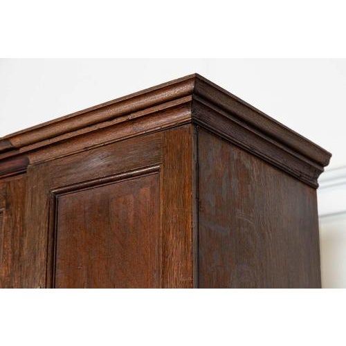 Georgian English Monumental Breakfront Oak Housekeepers Cupboard, 1800s For Sale - Image 16 of 18