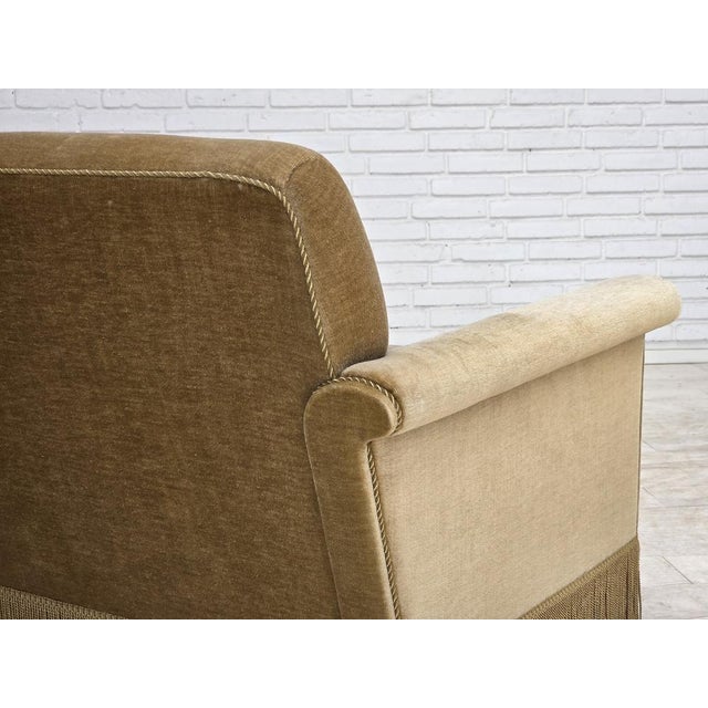 Danish 2-Seater Sofa in Green Furniture Velour, 1970s For Sale - Image 17 of 18