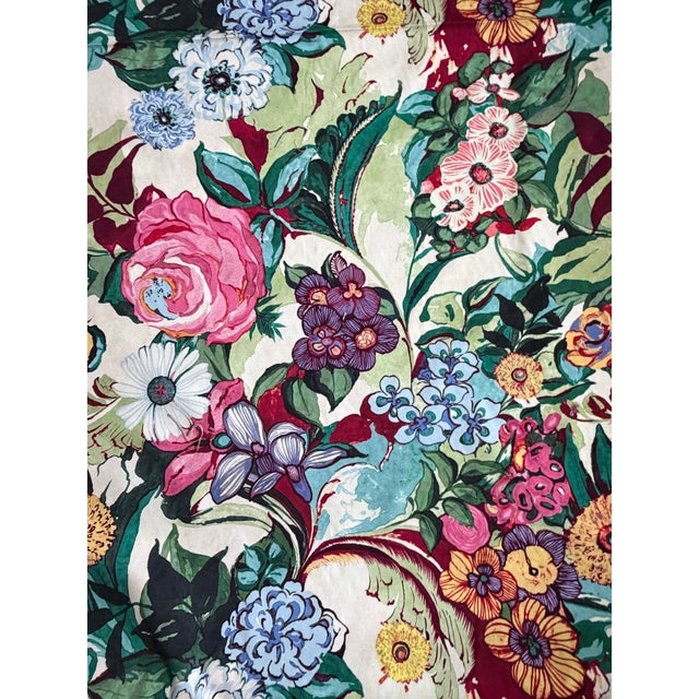 2020s Vervain Secret Garden Wildflower Cotton Fabric 2 Yards For Sale - Image 5 of 5