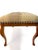 Vintage English Needlepoint Upholstered Footstool With Queen Anne Legs For Sale - Image 9 of 10