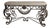 Vintage Cast Iron Console Top Stone French For Sale