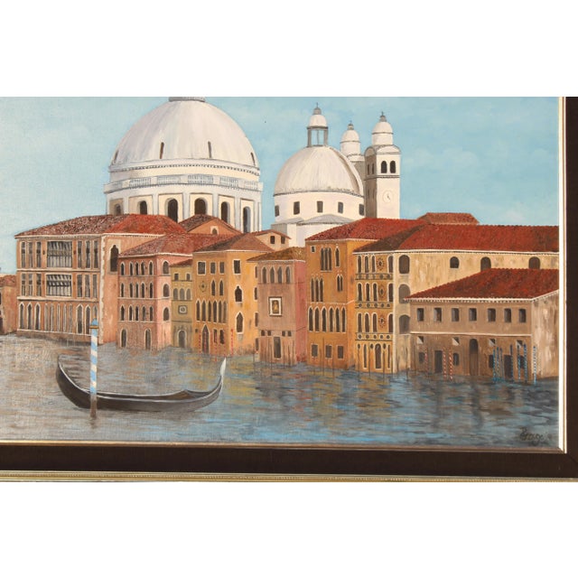 1980s Venetian Canal Art Painting For Sale - Image 5 of 12