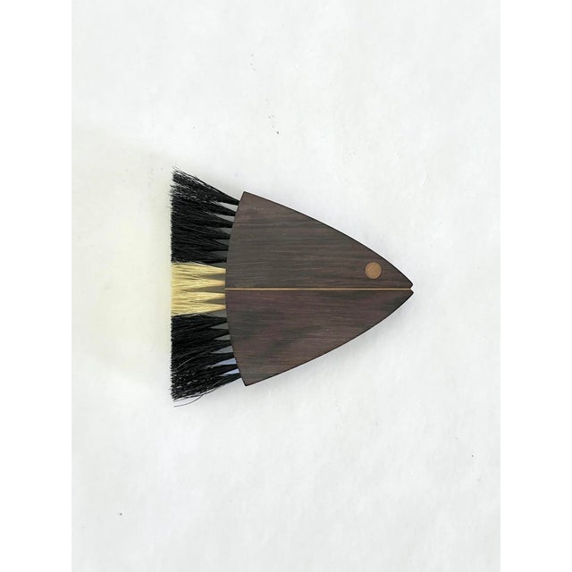 Laurids Lonborg Laurids Lønborg Fish-Shaped Rosewood Crumb Brush With Black Tray, Denmark, 1960s–70s For Sale - Image 4 of 7