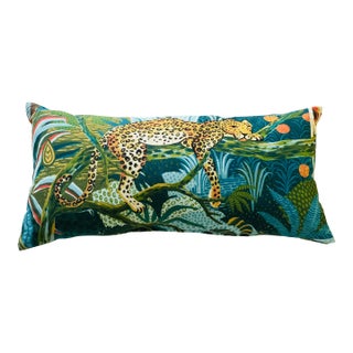 1960s Inside Outside Cheetah Safari Lumbar Pillow For Sale