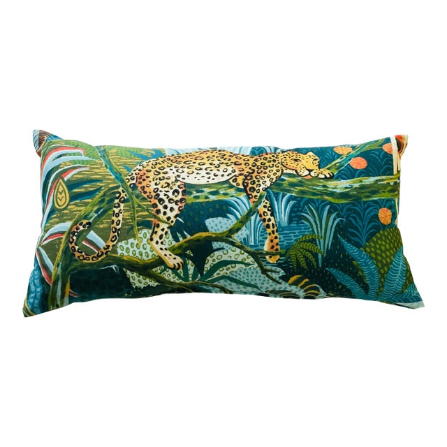 1960s Inside Outside Cheetah Safari Lumbar Pillow For Sale