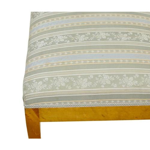 Early 20th Swedish Birch Long Bedroom Stool, 1890s For Sale - Image 3 of 8