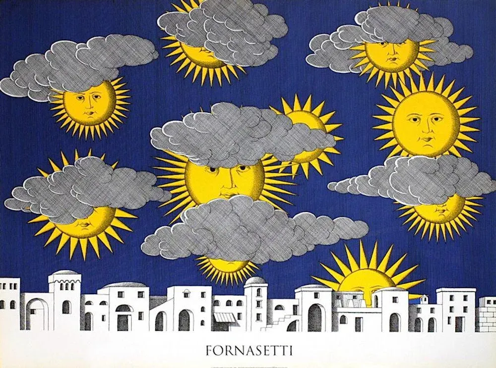 1993 Piero Fornasetti (After), Sole Di Capri Screenprint Poster