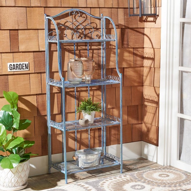 2020s Amaris 4 Tier Shelf - Mossy Blue For Sale - Image 5 of 11