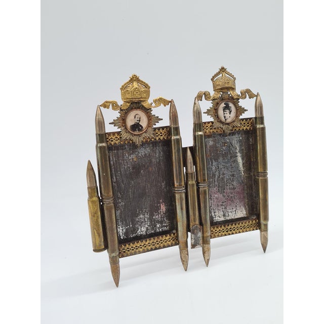 Trench Art Photo Frame, 1890s For Sale - Image 4 of 9