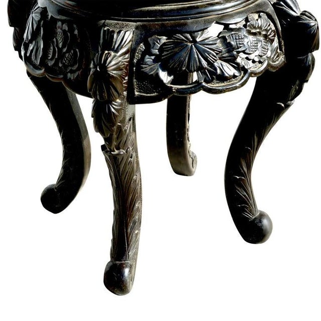 Mid 20th Century Carved Chinese Side Table For Sale In Houston - Image 6 of 8