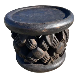 African Cameroon Handcrafted Black Coffee Table