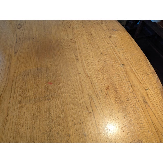 Wood Early 20th Century Authentic Mid-Century Danish Oak "Flip-Flap" Lotus Dining Table by Dyrlund - Pedestal Base For Sale - Image 7 of 7