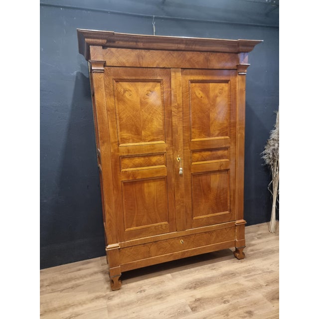 Biedermeier Ash Burl Wardrobe, 1820 For Sale - Image 9 of 14