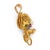 Contemporary 1960s Mid Century Diamond Ruby Emerald 18k Yellow Gold Lion Pendant For Sale - Image 3 of 6