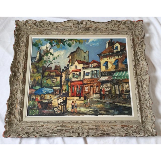 Mid 20th Century "Montmartre Paris" Oil Painting by Adrian Beauval, Framed For Sale In Philadelphia - Image 6 of 13