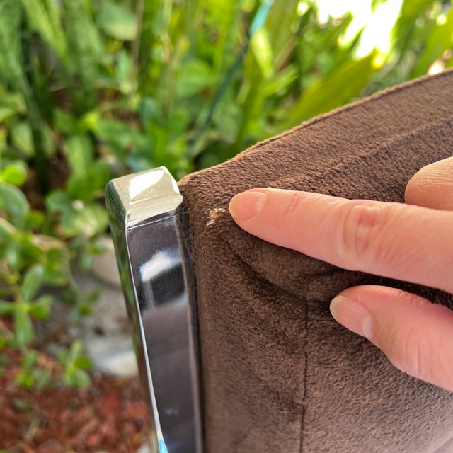 Set of 5 Vintage Chrome Frame Dining Chairs in the Style of Milo Baughman For Sale - Image 12 of 12