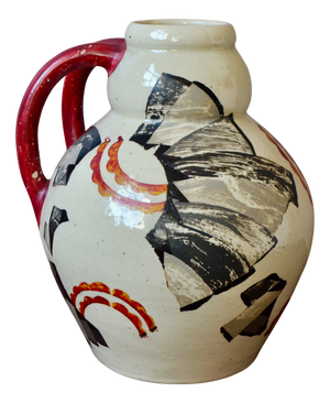 Large Art Deco Vase with Double Handles from Betzy Augeron, France, 1930s