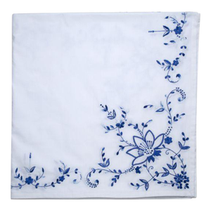 Florentina Shaded Blue Embroidered Tablecloth