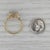 Metal 0.74ctw Round Diamond Engagement Ring 18k Yellow Gold Size 7 For Sale - Image 7 of 8