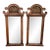 Vintage Faux Wood Pagoda Style Regency Extra Tall Curvy Wall Mirrors- A Pair For Sale